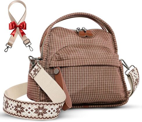 Nylon Crossbody Bags for Women, Lightweight Shoulder bag, Top Handle bag with 2 Adjustable Straps in Kuwait