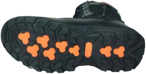 UNIK JUST FOR BIKERS Men's Premium Black Leather Compact Motorcycle Boots, 10003-M in Saudi Arabia
