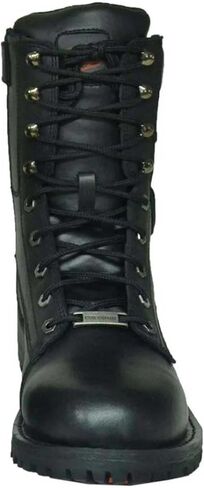 UNIK JUST FOR BIKERS Men's Premium Black Leather Classic Motorcycle Boots, 10002-M in Saudi Arabia