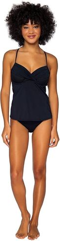 ملابس سباحة نسائية Sunsets Crossroads Tankini مع سلك داخلي، أسود، 34E/32F/30G in Kuwait