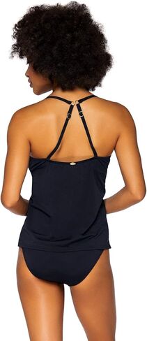 ملابس سباحة نسائية Sunsets Crossroads Tankini مع سلك داخلي، أسود، 34E/32F/30G in Kuwait
