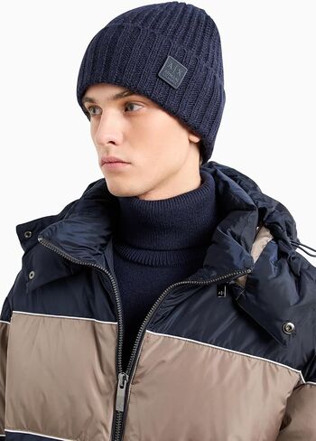 Armani Exchange Men's Zip-up Hooded Striped Puffer Jacket in Kuwait