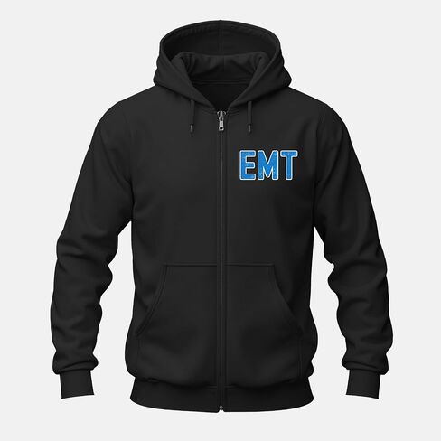 EMT بغطاء رأس بسحاب كامل، سويت شيرت فني الطوارئ الطبية، سترة EMS، ملابس طبية للجنسين in Kuwait