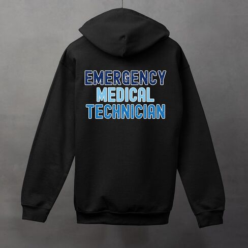 EMT بغطاء رأس بسحاب كامل، سويت شيرت فني الطوارئ الطبية، سترة EMS، ملابس طبية للجنسين in Kuwait