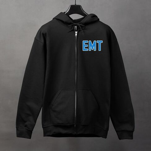 EMT بغطاء رأس بسحاب كامل، سويت شيرت فني الطوارئ الطبية، سترة EMS، ملابس طبية للجنسين in Kuwait