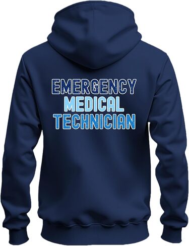 EMT بغطاء رأس بسحاب كامل، سويت شيرت فني الطوارئ الطبية، سترة EMS، ملابس طبية للجنسين in Kuwait