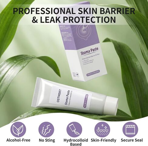Ostomy Paste for Leak Prevention - Ostomy Supplies - Alcohol-Free Stoma Paste for Skin Barrier Seal & Protection - 2oz Tube in Kuwait