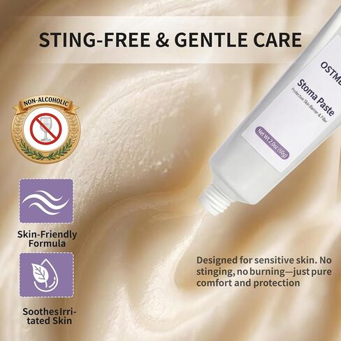 Ostomy Paste for Leak Prevention - Ostomy Supplies - Alcohol-Free Stoma Paste for Skin Barrier Seal & Protection - 2oz Tube in Kuwait