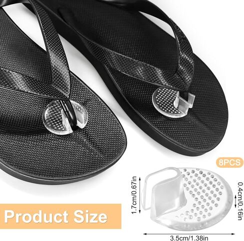 Gel Metatarsal Pads for Thong Sandals Flip Flops, 4 Pairs Forefoot Cushion Inserts, Ball of Foot Pads for Pain Relief and Anti-Slip Support in Saudi Arabia