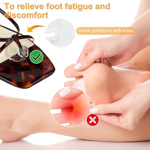 Gel Metatarsal Pads for Thong Sandals Flip Flops, 4 Pairs Forefoot Cushion Inserts, Ball of Foot Pads for Pain Relief and Anti-Slip Support in Saudi Arabia