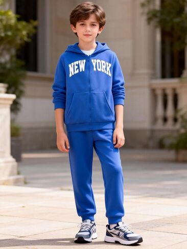Teen Boys Oversized Fleece Hoodie, Casual Long Sleeve Hooded Pullover Sweatshirt for 13-16Y Kids Dailywear, Street Outfits in Kuwait