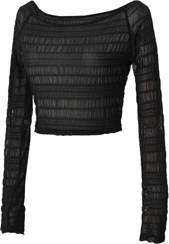 Woman Ballet Pleated Top Adult Long Sleeve Overall for Dancing in Kuwait