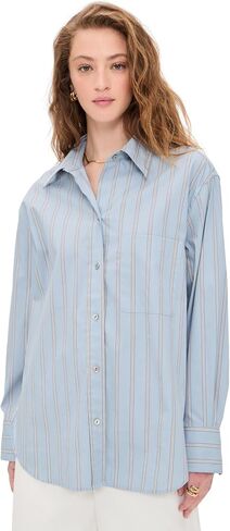 Vince Women's Stripe Button Down Shirt in Kuwait