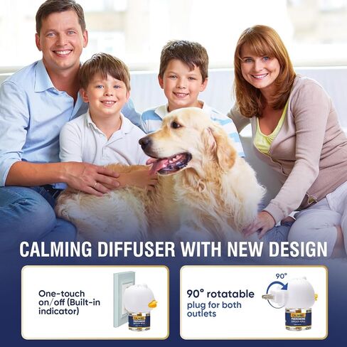Dog Pheromones Calming Diffuser Kit Appeasing Pheromone Diffuser to Calm (3 Plug in+ 6 Pack 48ml Refill) for Anxiety Relieve Relief Reduce Aggression Fighting Barking Stress 180 Day Supply (Tasteless) in Kuwait