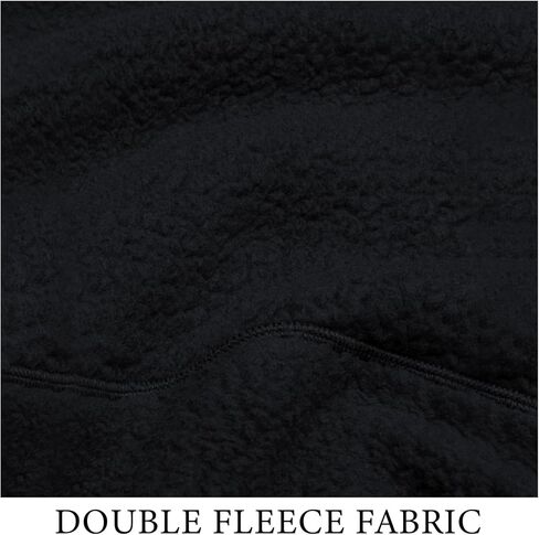 Fleece Sweatshirts for Women Cropped Long Sleeve Half Zip Pullover Sherpa Jacket Warm Fuzzy Coats with Pockets(Black,L) in Saudi Arabia