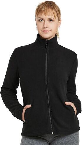 I&S Women's Full Zip Lightweight Polar Fleece Soft High Collar Winter Jacket in Saudi Arabia