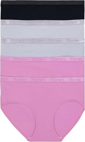 ملابس داخلية نسائية من Hanes Originals SuperSoft Hipster، 5 قطع، فيسكوز من سراويل الخيزران in Kuwait
