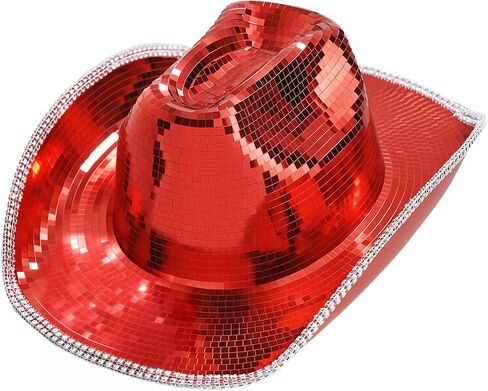 Cowboy Hat for Women and Men - Disco Mirror Cowgirl Hat for Music Festivals, Concerts, Western Party in Kuwait
