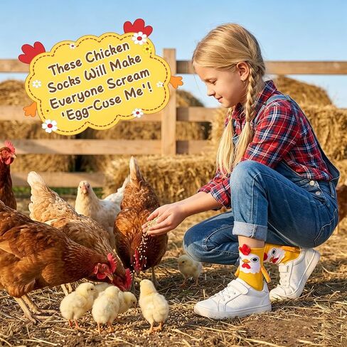 Funny Chicken Magnetic Socks That Holding Hand for Women Novelty Wacky Animal Socks for Adult Christmas Gag Gifts in Saudi Arabia