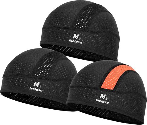 MELASA 3Pcs Cooling Skull Cap for Men – Breathable Mesh Sweat-Wicking Helmet Liner Cycling Caps for Running, Gym & Hard Hats in Kuwait