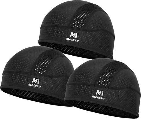 MELASA 3Pcs Cooling Skull Cap for Men – Breathable Mesh Sweat-Wicking Helmet Liner Cycling Caps for Running, Gym & Hard Hats in Kuwait