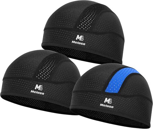 MELASA 3Pcs Cooling Skull Cap for Men – Breathable Mesh Sweat-Wicking Helmet Liner Cycling Caps for Running, Gym & Hard Hats in Kuwait