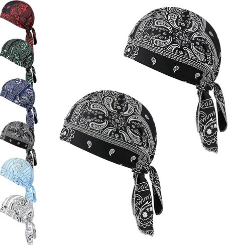 Cooling Skull Cap Helmet Liner, Bandana Cap, Elastic Cycling Sports Cap, Breathable Sweat Wicking Head Scarf in Kuwait
