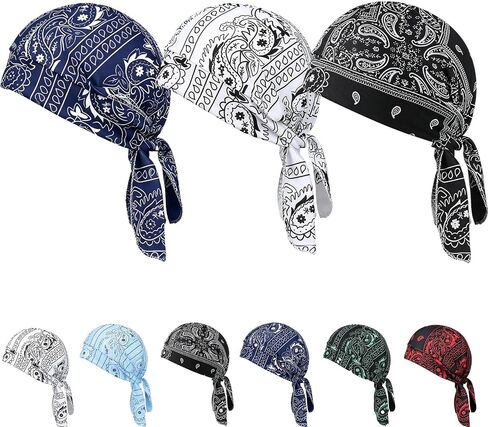 Cooling Skull Cap Helmet Liner, Bandana Cap, Elastic Cycling Sports Cap, Breathable Sweat Wicking Head Scarf in Kuwait