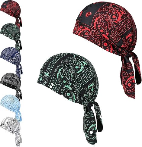 Cooling Skull Cap Helmet Liner, Bandana Cap, Elastic Cycling Sports Cap, Breathable Sweat Wicking Head Scarf in Kuwait
