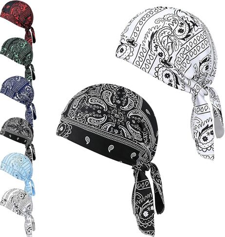 Cooling Skull Cap Helmet Liner, Bandana Cap, Elastic Cycling Sports Cap, Breathable Sweat Wicking Head Scarf in Kuwait