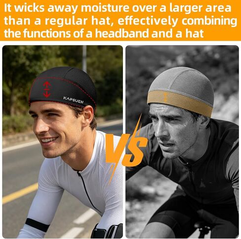 Cooling Skull Caps for Men - Cycling Cap with Breathable Mesh, Quick Dry Helmet Liner for Motorcycle Rugby Running in Kuwait