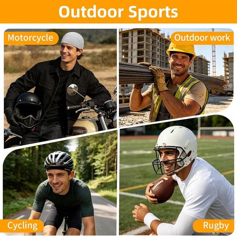 Cooling Skull Caps for Men - Cycling Cap with Breathable Mesh, Quick Dry Helmet Liner for Motorcycle Rugby Running in Kuwait