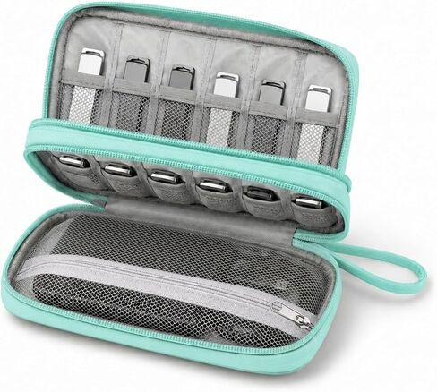 USB Flash Drive Holder Case, Portable Storage Bag Organizer for Samsung/Sandisk Memory Stick/Thumb Drive/Jump Drive/SD Card, with 18 Slots (Lavender) in Saudi Arabia