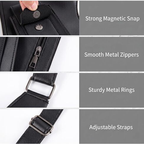 Double Shoulder Armpit Bag for Men, Anti-Pickpocket Hidden Pocket Underarm Shoulder Bag, Adjustable Leather Double Shoulder Straps Holster, Travel Outdoors in Saudi Arabia