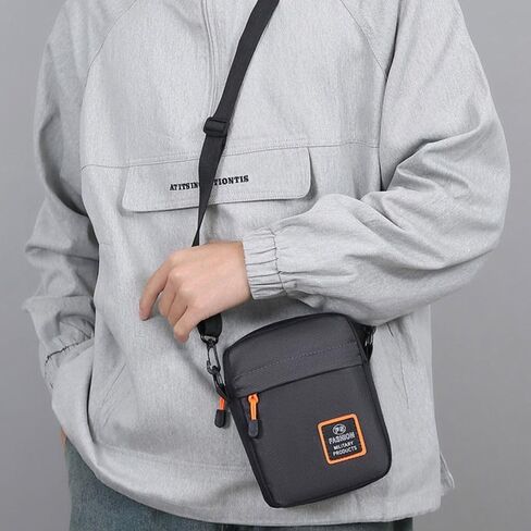 Men Business Shoulder Bag Multifunctional Oxford Cloth Durable Male Handbag(Black) in Kuwait