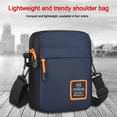 Men Business Shoulder Bag Multifunctional Oxford Cloth Durable Male Handbag(Black) in Kuwait