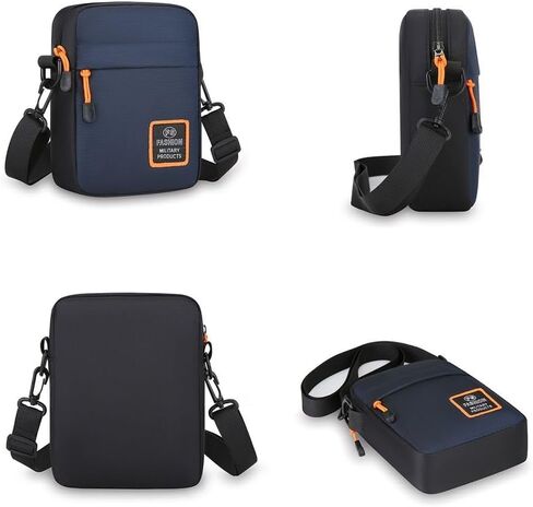 Men Business Shoulder Bag Multifunctional Oxford Cloth Durable Male Handbag(Black) in Kuwait