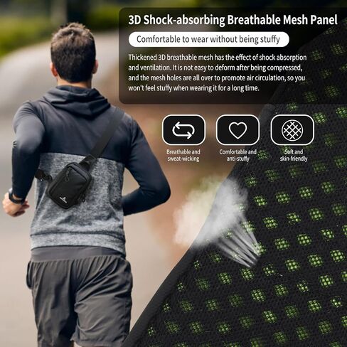 Peicees Pack of 3 Mens Crossbody Bag Man Bags Mens Purse Anti-theft Sling Bag Shoulder Bag Chest Bag, Leather Black and Mini Black in Kuwait