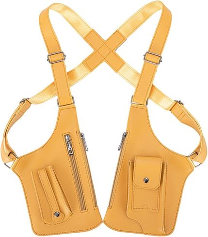 Double Shoulder Armpit Bag, Premium Leather Adjustable Underarm Shoulder Bag with Hidden Shoulder Strap Compartments in Saudi Arabia