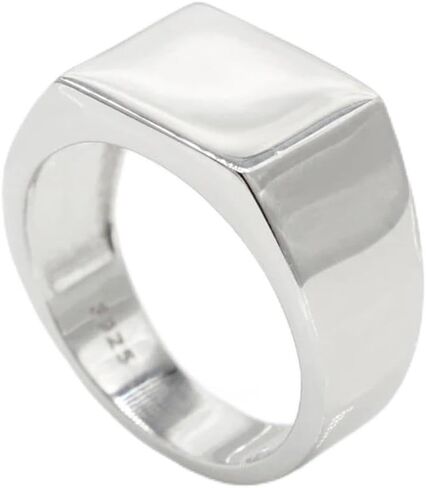 LovePlus Solid S925 sterling silver men's ring, badge ring, men's simple classic little finger ring in Saudi Arabia