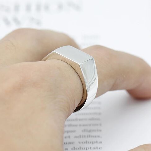 LovePlus Solid S925 sterling silver men's ring, badge ring, men's simple classic little finger ring in Saudi Arabia