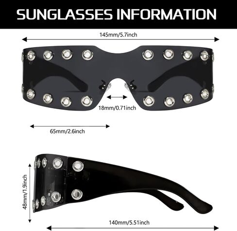 Crazy Feng Y2K Sunglasses for Women Men 2026 Futuristic Wrap Around Fashion Trendy Sun glasses Cyberpunk Rimless Rave Shades in Saudi Arabia