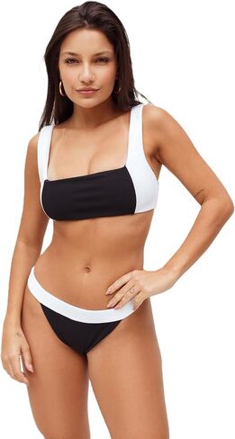 Women's Square Neck Color Block Bikini Set in Saudi Arabia