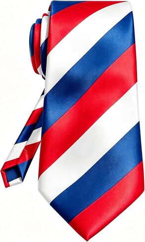 American Flag Patriotic Tie Red White Blue Striped 4th of July Birthday Gift for Dad Husband Grandpa in Saudi Arabia