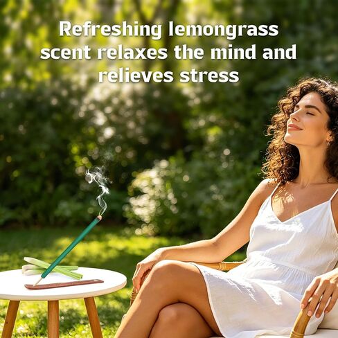 Citronella Incense Sticks Outdoor, 36 Pack Citronella Incense with Holder, Burns Up to 100 Hours, Natural Incense Stick for Outside Patio Camping Backyard Balcony Yard Picnic Outdoor Indoor Use in Saudi Arabia