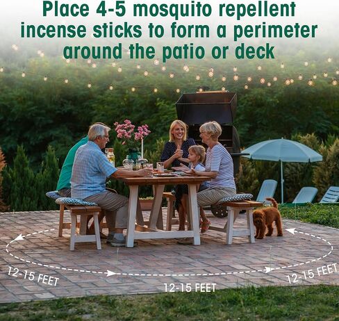 90 pcs Mosquito Repellent Outdoor Patio Sticks, Citronella Repellent Incense Sticks, Natural Essential Oil Incense, Repel Mosquito for Indoor, Patio, Camping, Fishing in Saudi Arabia