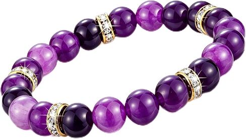 Healing Beaded Bracelet for Women - Rose Quartz & Chakra Crystal Anxiety Stress Relief Bead Bracelets, Calming Stretch Yoga Meditation Daily Wear Healing Stones Bracelet, Stress Relief Gift for Her in Saudi Arabia