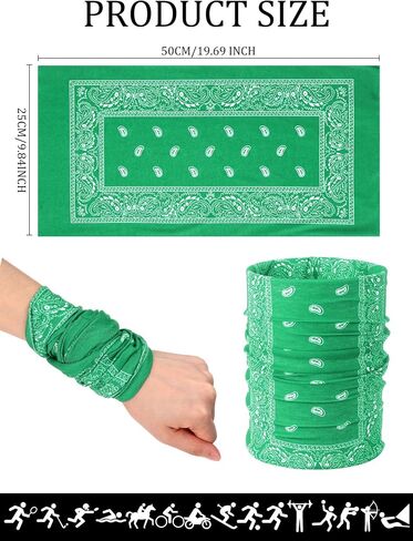 Hahafelt 60 Pcs Paisley Neck Gaiter Bulk Seamless Bandanas Face Mask for Men Women Summer UV Outdoor Cycling Hiking Fishing in Kuwait