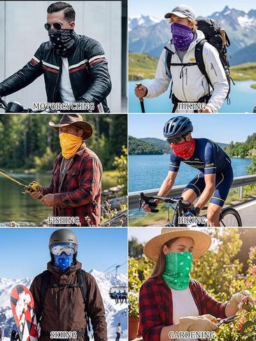 Hahafelt 60 Pcs Paisley Neck Gaiter Bulk Seamless Bandanas Face Mask for Men Women Summer UV Outdoor Cycling Hiking Fishing in Kuwait