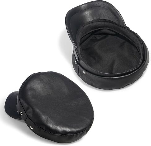 Newsboy Hats for Women and Men PU Leather Visor Beret Hat y2k Hat Women's Octagonal Cap in Kuwait
